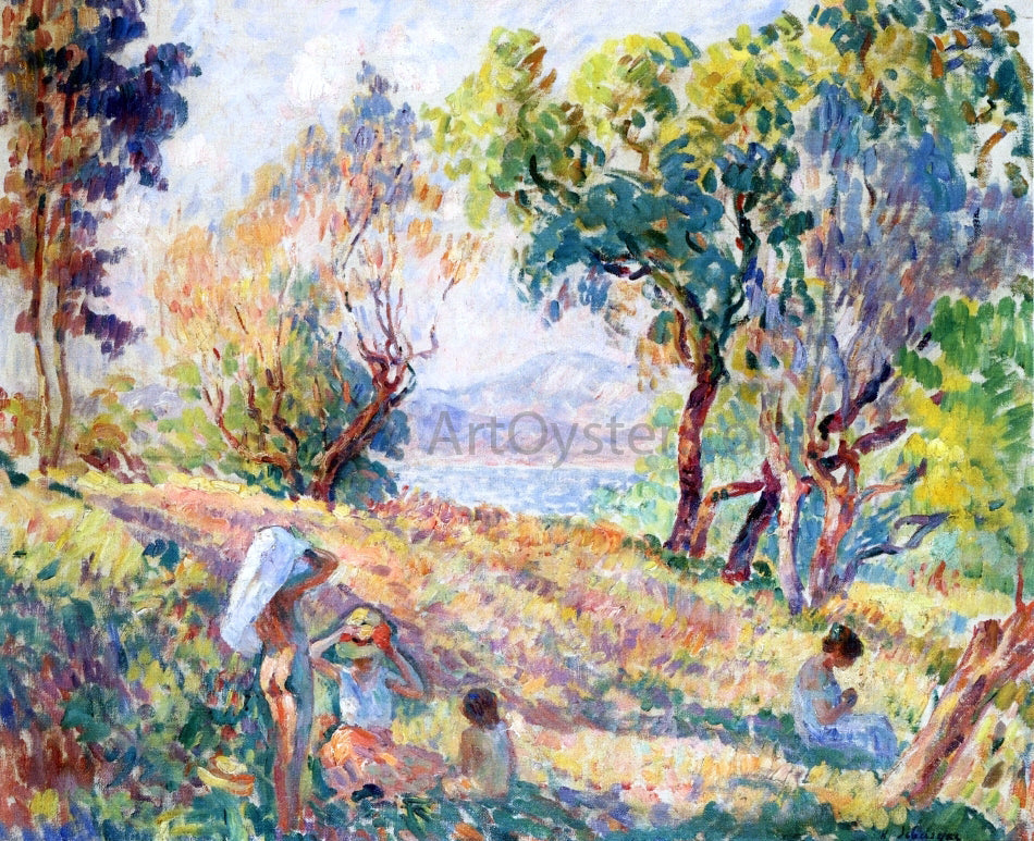  Henri Lebasque Girls in a Landscape near St. Tropez - Canvas Print