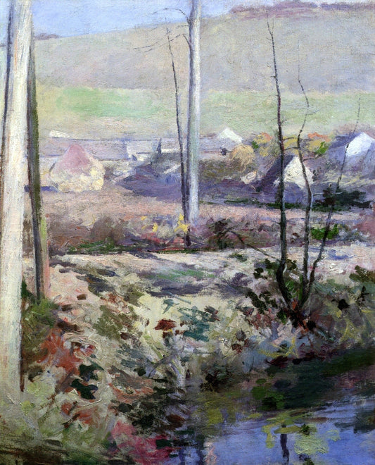  Theodore Robinson Giverny from the River Epte - Canvas Print