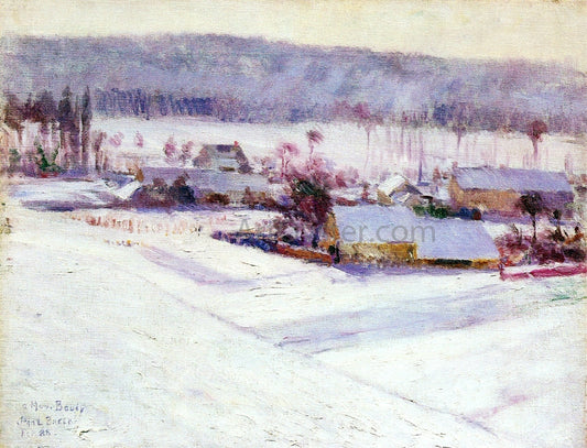  John Leslie Breck Giverny Winter - Canvas Print