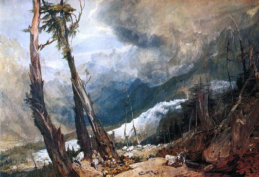  Joseph William Turner Glacier and Source of the Arveron, Going Up to the Mer de Glace - Canvas Print