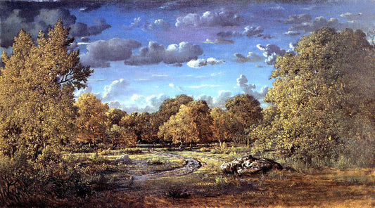  Theodore Rousseau Glade of the Reine Blanche in the Fontainebleau Forest - Canvas Print