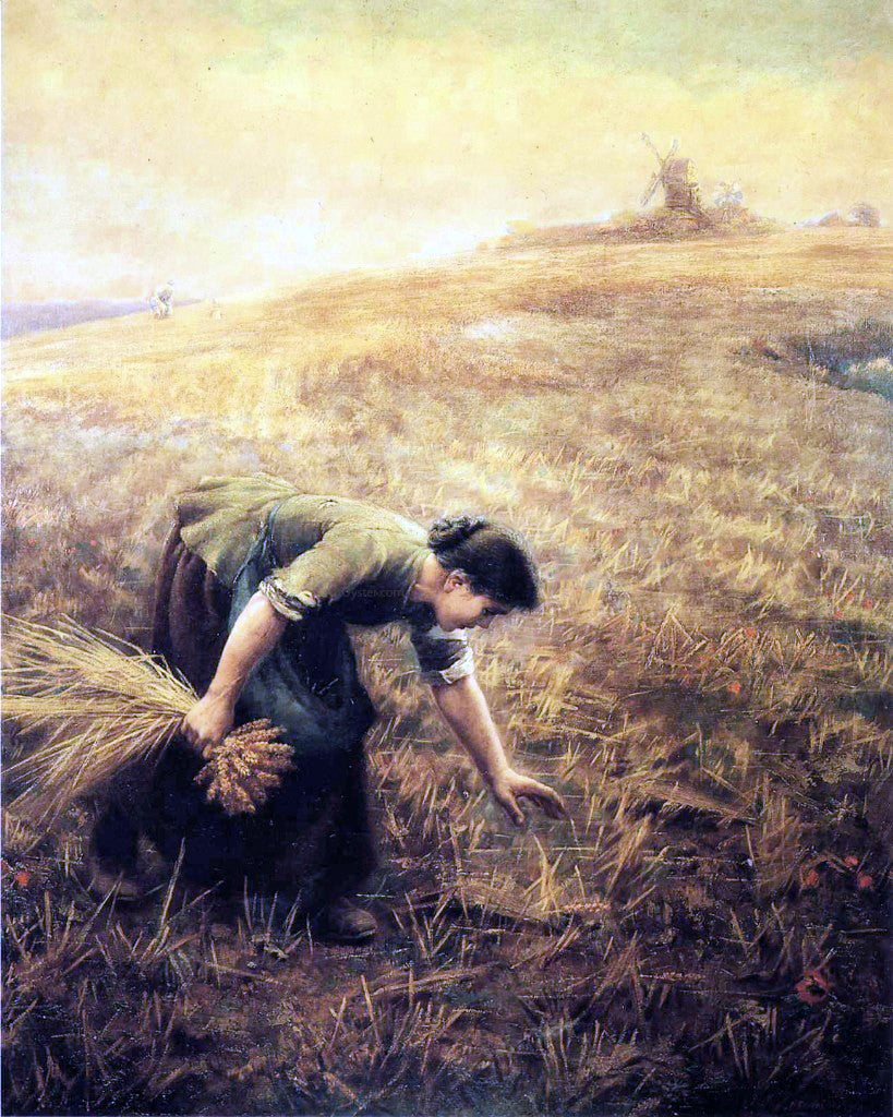  Arthur Hughes Gleaning - Canvas Print