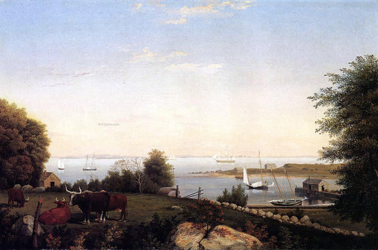  Fitz Hugh Lane Gloucester from Brookbank - Canvas Print