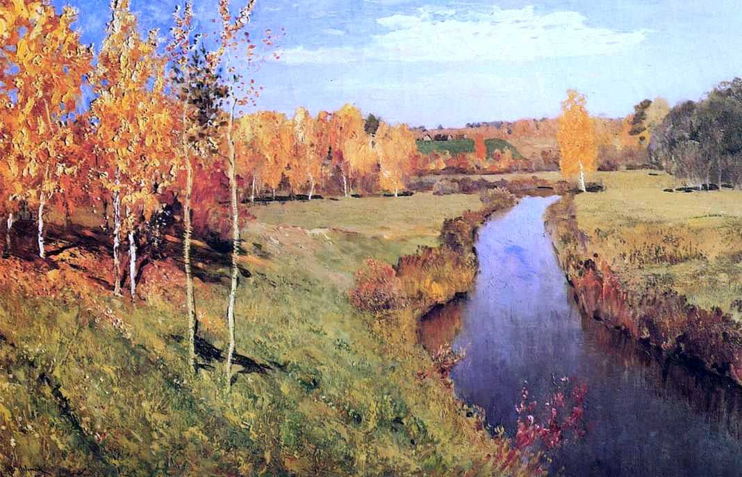  Isaac Ilich Levitan Golden Autumn - Canvas Print