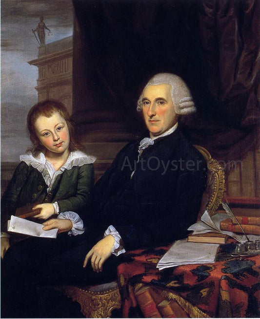  Charles Willson Peale Governor Thomas McKean and His Son, Thomas, Jr. - Canvas Print