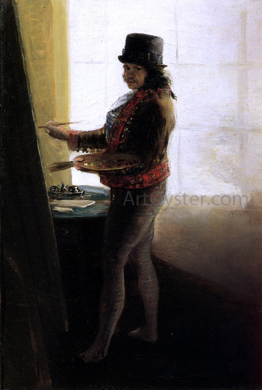  Francisco Jose de Goya Y Lucientes Goya in His Studio - Canvas Print