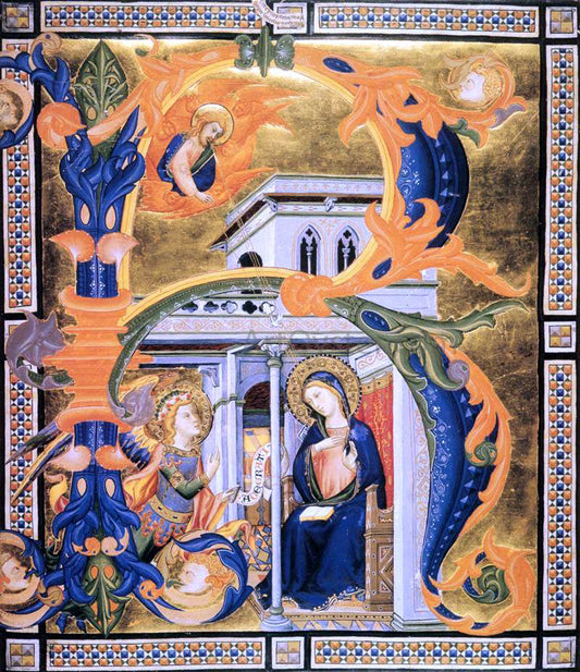 Don Silvestro Die Gherarducci Gradual from Santa Maria degli Angeli (Folio 60) - Canvas Print