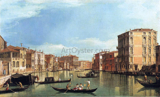  Canaletto At the Grand Canal Between the Palazzo Bembo and the Palazzo Vendramin - Canvas Print