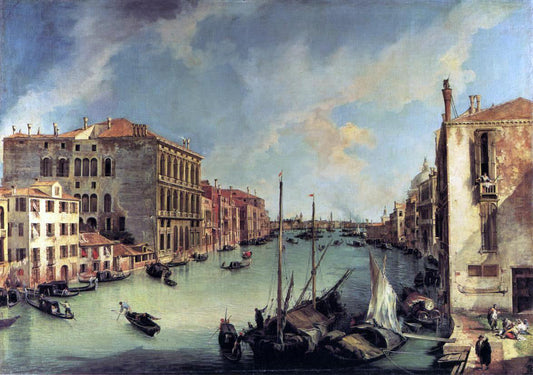  Canaletto Grand Canal: Looking East from the Campo S. Vio - Canvas Print