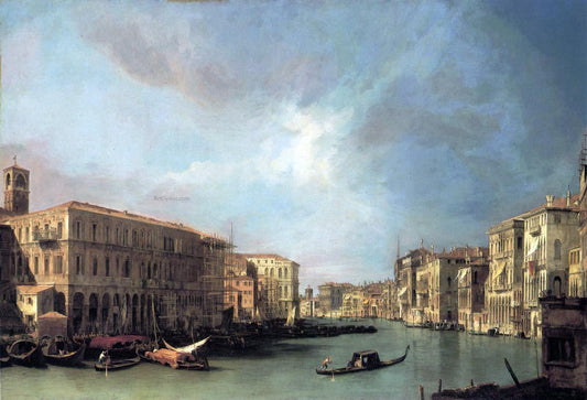  Canaletto Grand Canal: Looking North from near the Rialto Bridge - Canvas Print