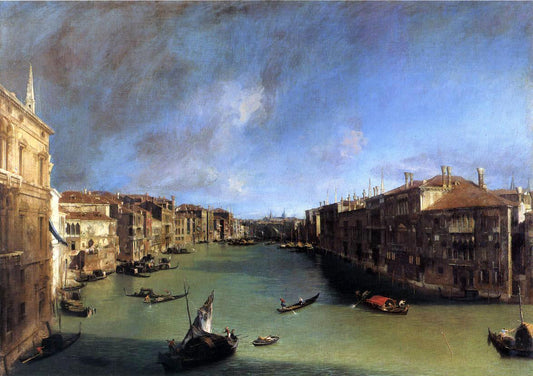 Canaletto Grand Canal: Looking Northeast from the Palazzo Balbi to the Rialto Bridge - Canvas Print