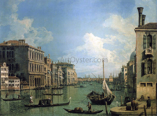  Canaletto At the Grand Canal Near the Campo San Vio, Looking Towards the Church of Santa Maria della Salute - Canvas Print