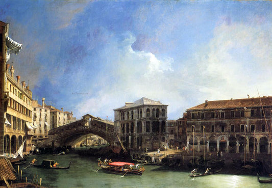  Canaletto Grand Canel: the Rialto Bridge from the North - Canvas Print