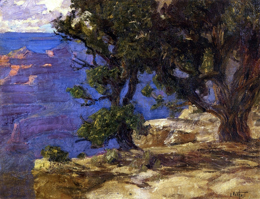  Edward Potthast Grand Canyon Trees and Rocks - Canvas Print