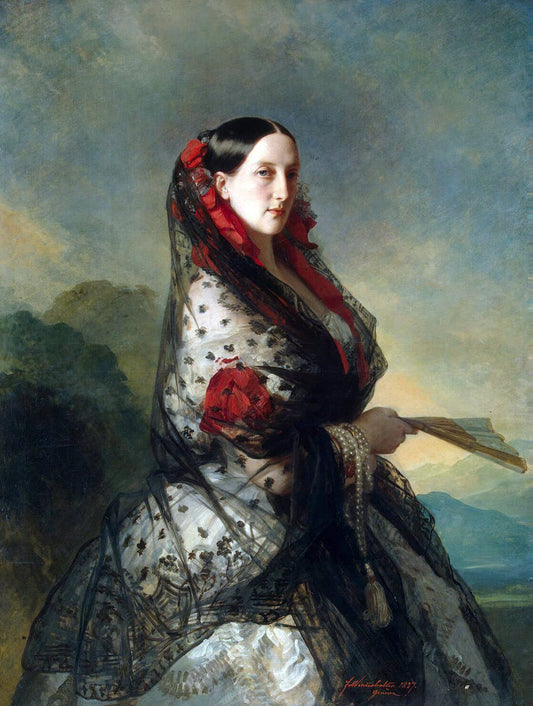  Franz Xavier Winterhalter Grand Duchess Maria Nikolaievna of Russia Duchess of Leuchtenberg - Canvas Print