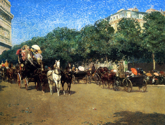 Frederick Childe Hassam Grand Prix Day (also known as Le Jour de Grand Prix) - Canvas Print