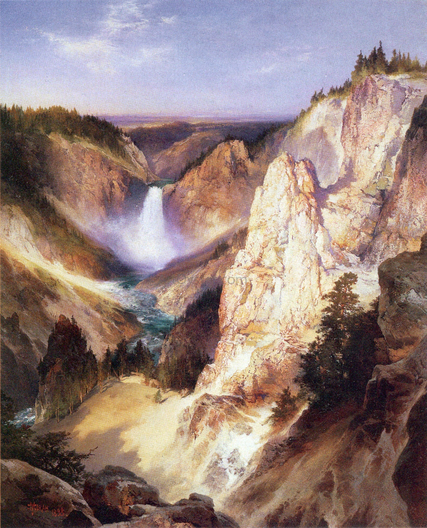  Thomas Moran Great Falls of Yellowstone - Canvas Print