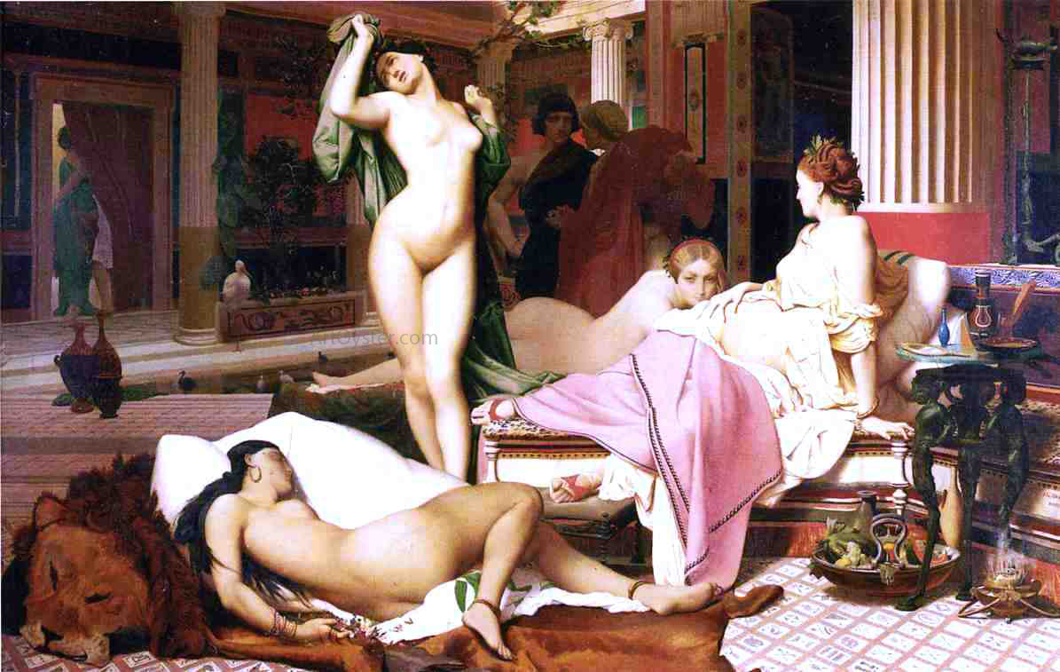  Jean-Leon Gerome Grecian Interior, Le Gynecee - Canvas Print