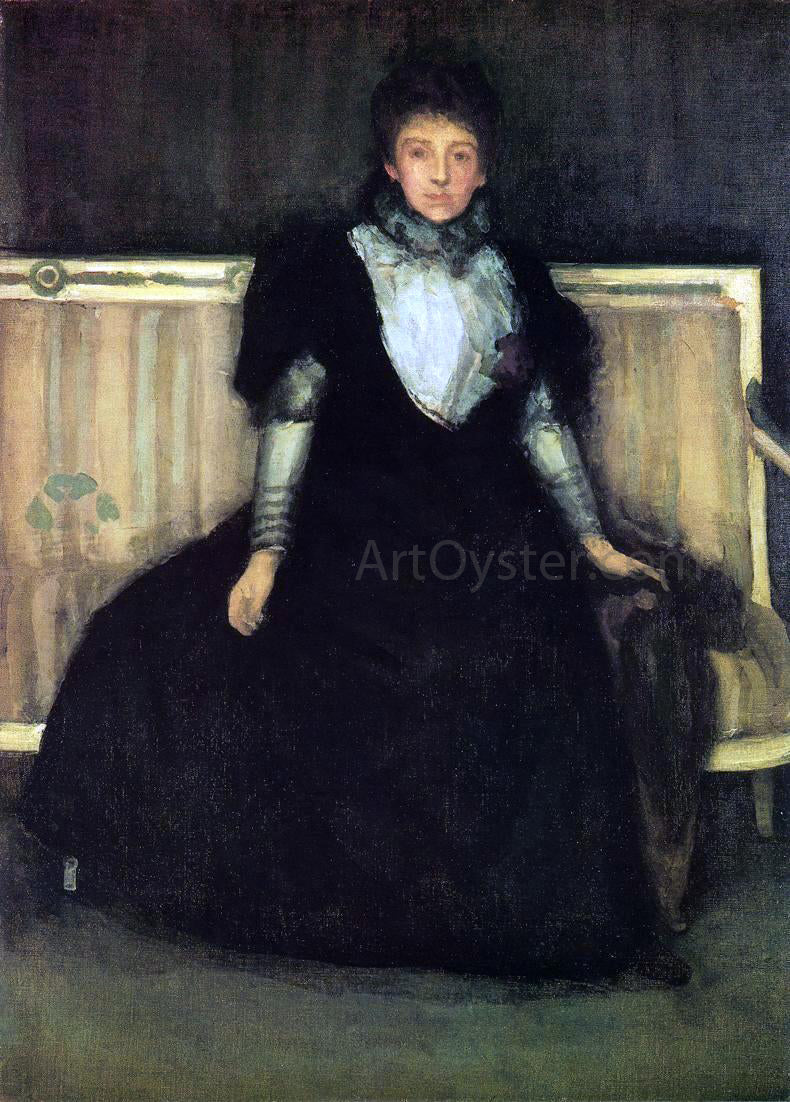  James McNeill Whistler Green and Violet: Portrait of Mrs. Walter Sickert - Canvas Print