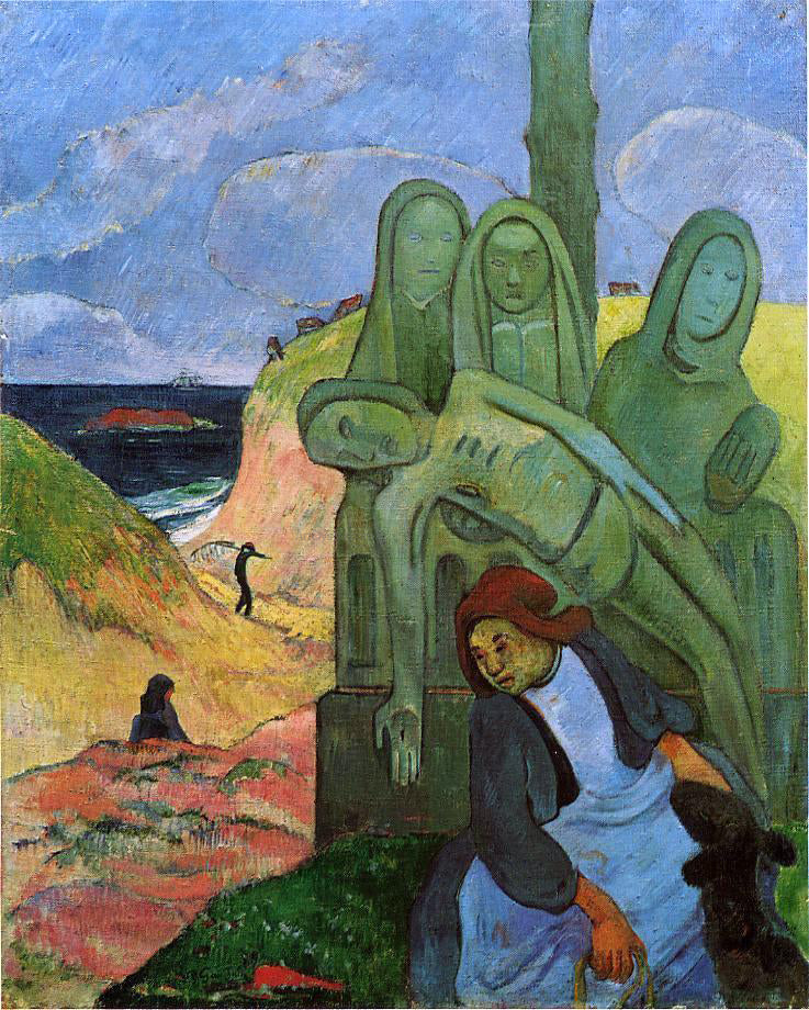  Paul Gauguin Green Christ (also known as Breton Calvary) - Canvas Print