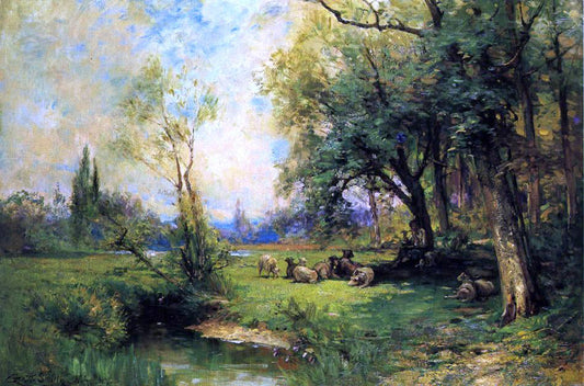  George Henry Smillie Green Pastures and Still Waters - Canvas Print