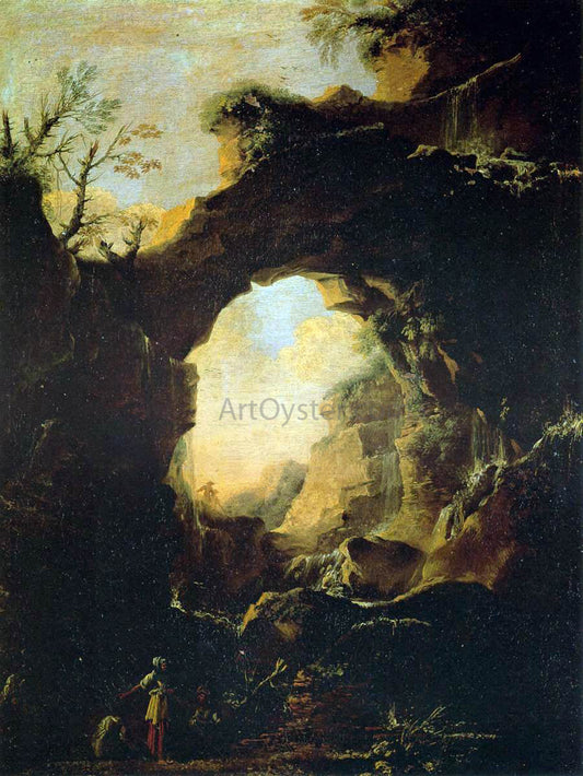  Salvator Rosa Grotto with Cascades - Canvas Print