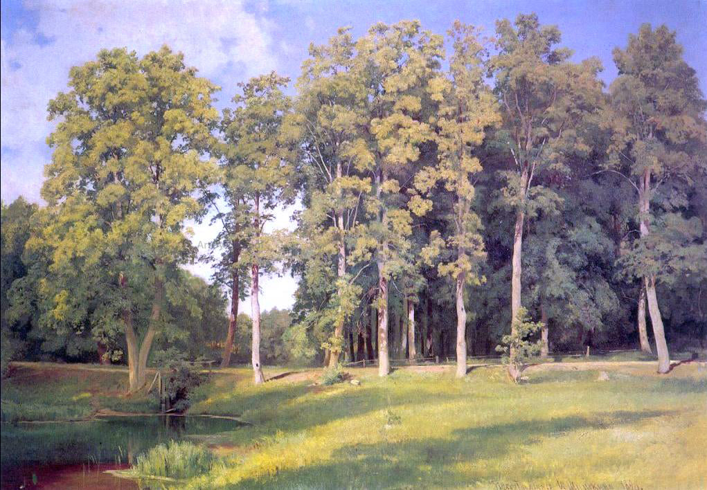  Ivan Ivanovich Shishkin Grove near pond - Canvas Print