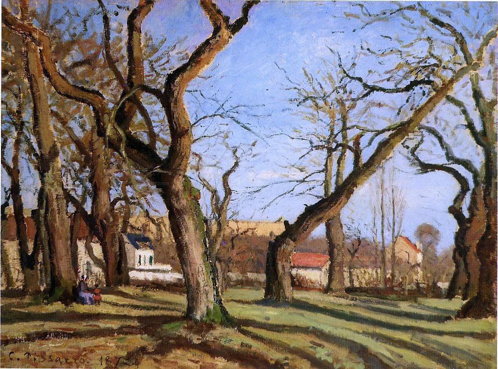  Camille Pissarro Groves of Chestnut Trees at Louveciennes - Canvas Print