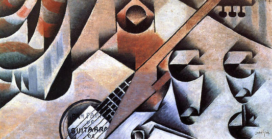  Juan Gris Guitar and Glasses (also known as Banjo and Glasses) - Canvas Print