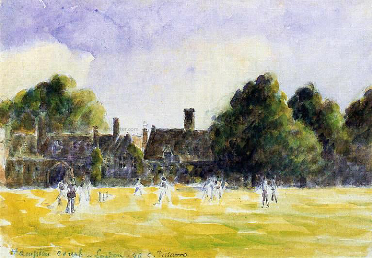  Camille Pissarro Hampton Court Green - Canvas Print