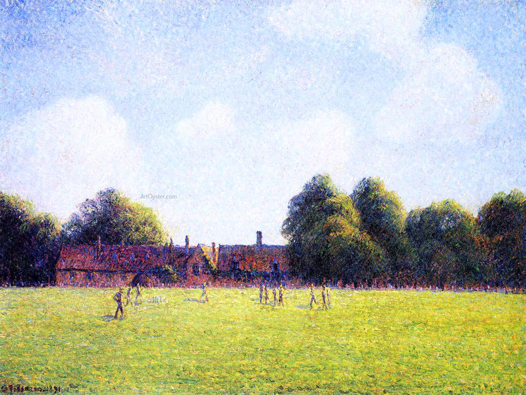  Camille Pissarro Hampton Court Green, London - Canvas Print