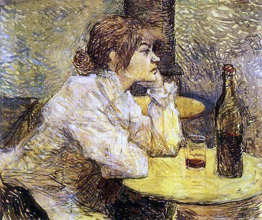  Henri De Toulouse-Lautrec Hangover (also known as The Drinker) - Canvas Print