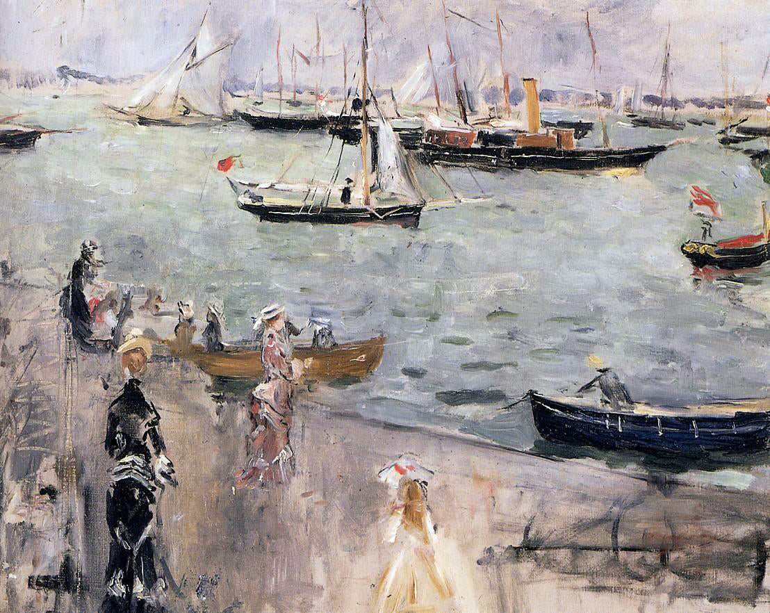  Berthe Morisot Harbor Scene, Isle Wight - Canvas Print