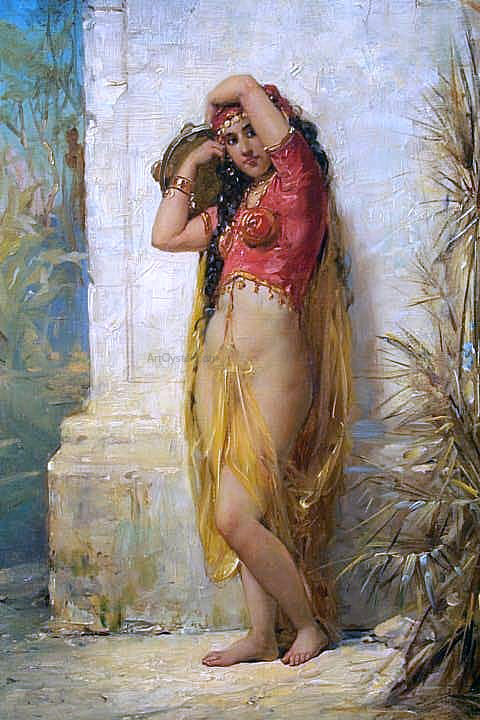  Joseph Bernard Harem Girl with Tambourine - Canvas Print