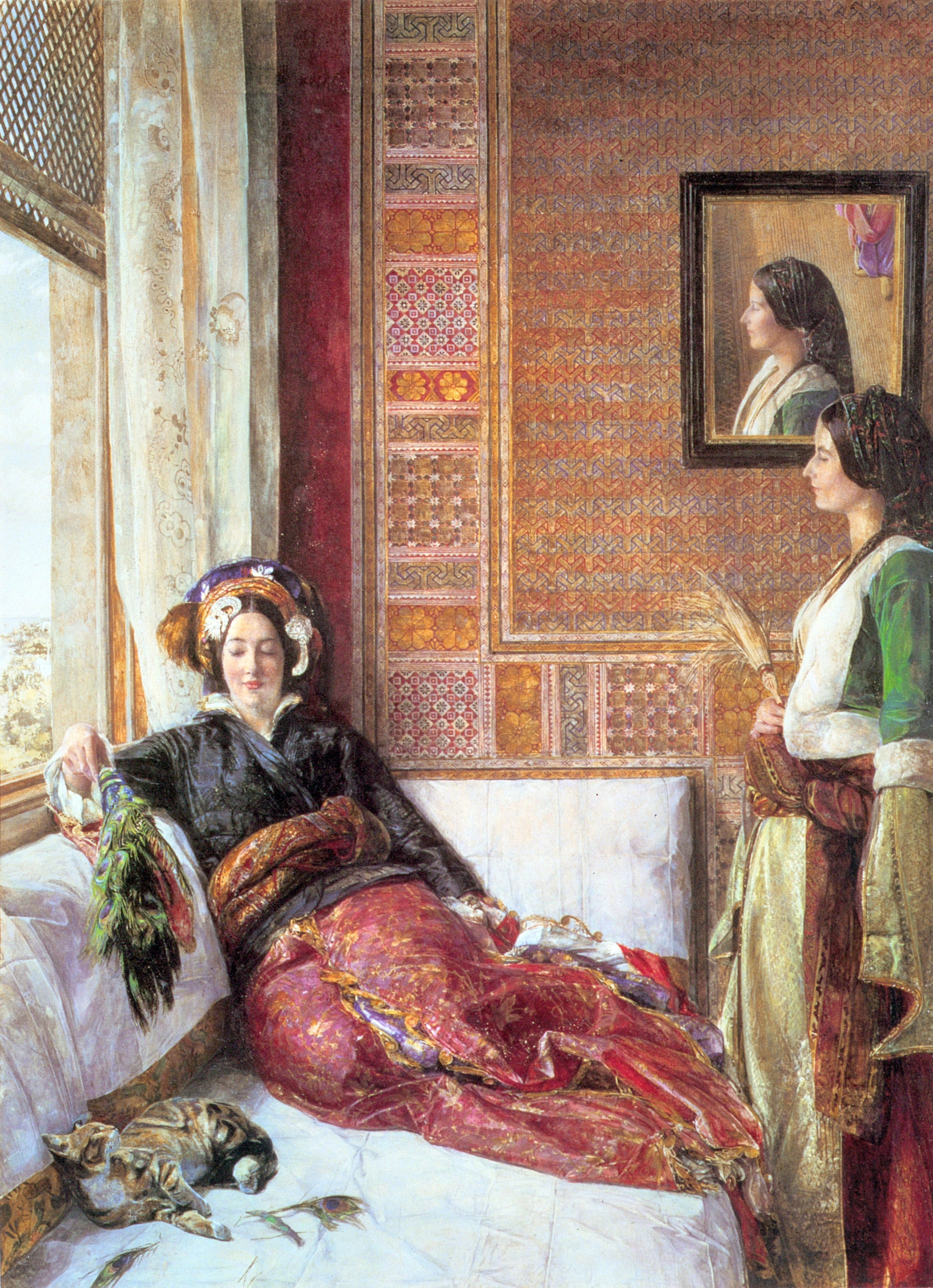  John Frederick Lewis Harem Life in Constantinople - Canvas Print