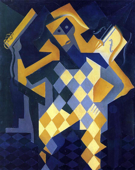  Juan Gris Harlequin with Violin - Canvas Print