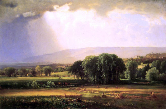  George Inness Harvest Scene in the Delaware Valley - Canvas Print