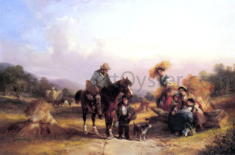  Senior William Shayer Harvesters Resting - Canvas Print