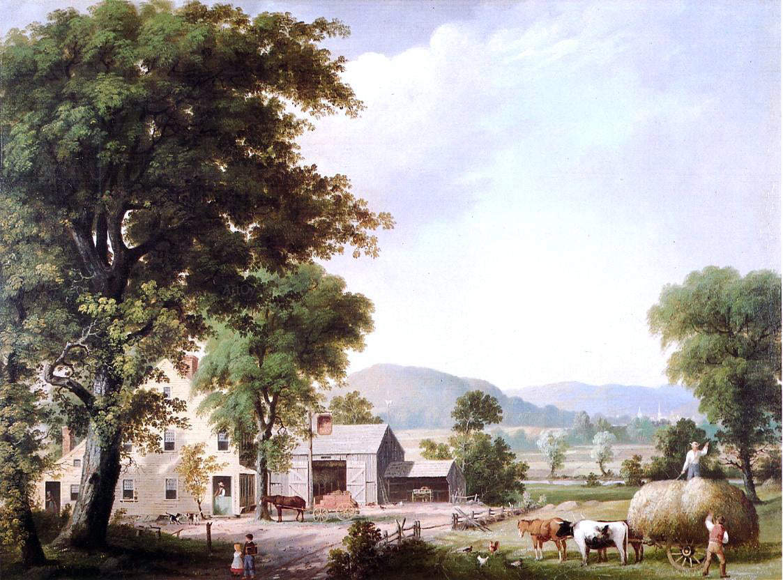  George Henry Durrie Haying at Jones Inn - Canvas Print