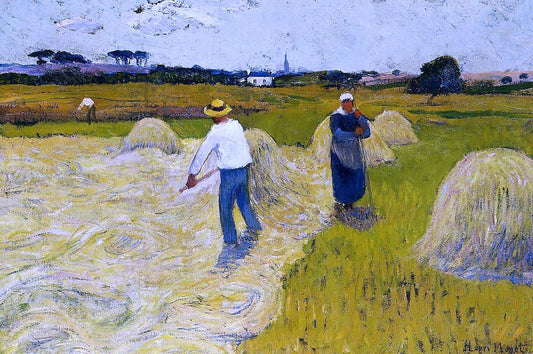  Henri Moret Haymaking - Canvas Print