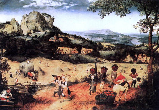  The Elder Pieter Bruegel Haymaking (July) - Canvas Print