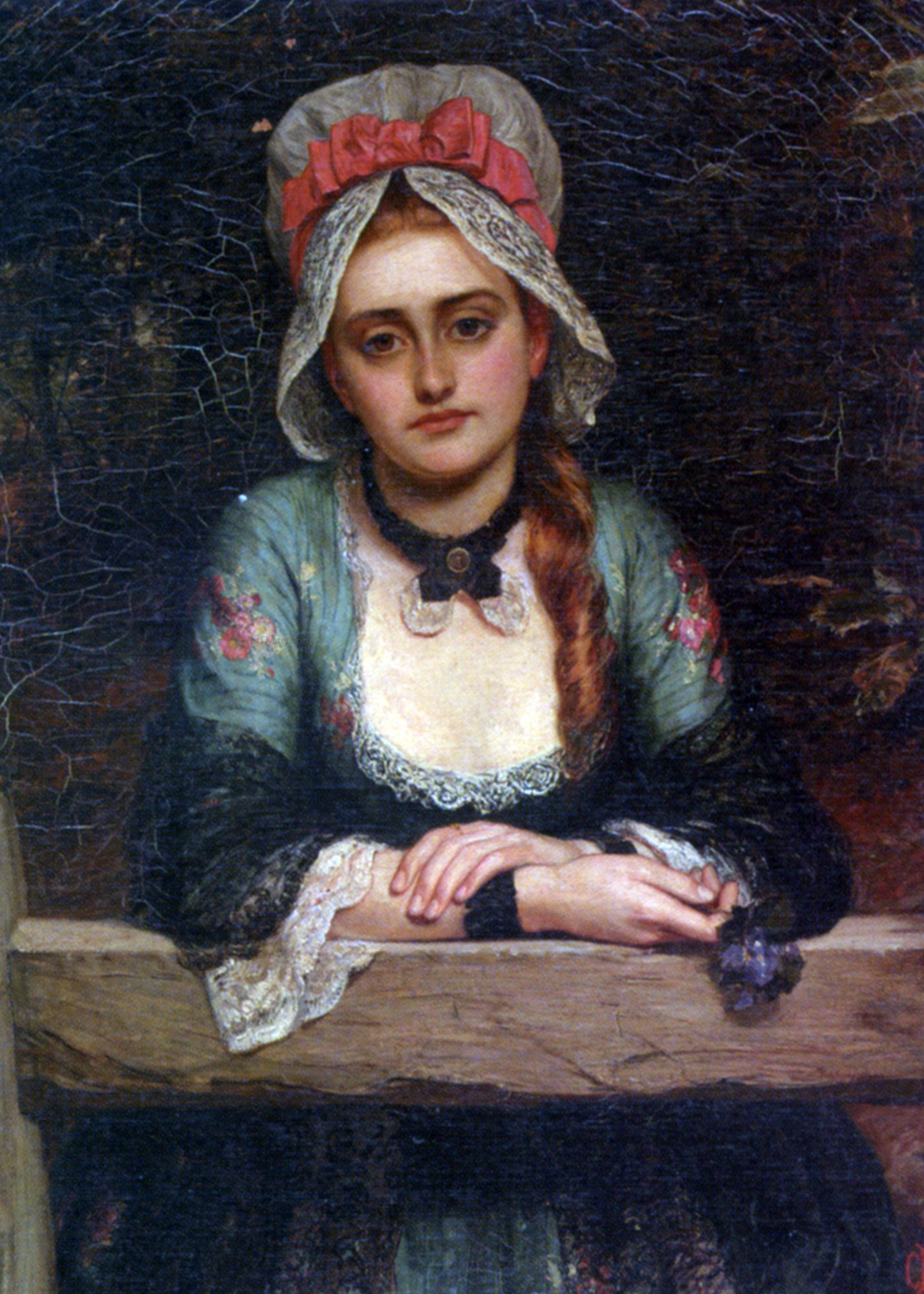  Charles Sillem Lidderdale He Loves Me He Loves Me Not - Canvas Print