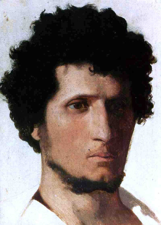  Jean-Leon Gerome Head of a Peasant from the Roman Campagne - Canvas Print
