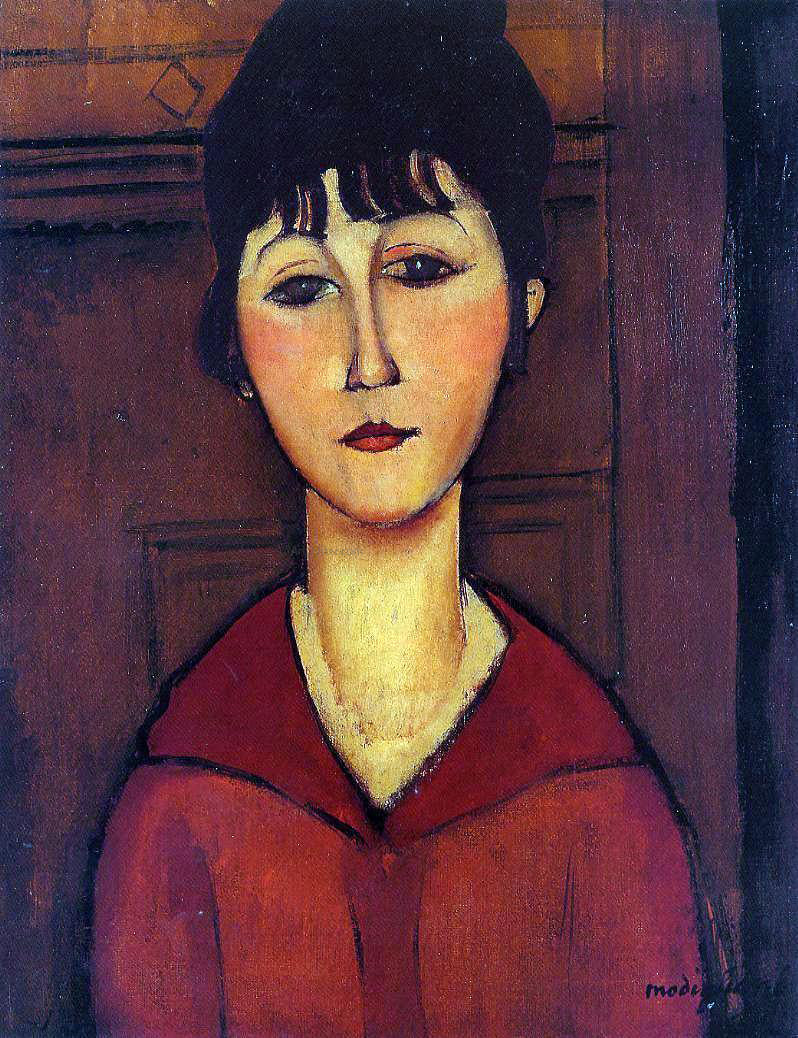  Amedeo Modigliani Head of a Young Girl - Canvas Print