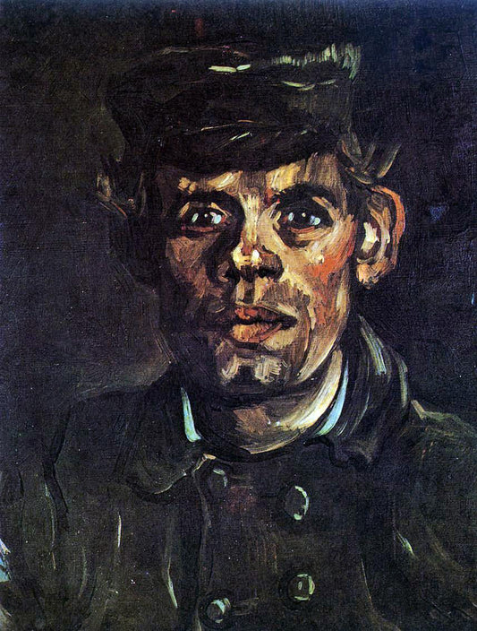  Vincent Van Gogh Head of a Young Peasant in a Peaked Cap - Canvas Print