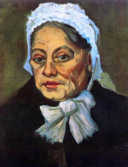  Vincent Van Gogh Head of an Old Woman in a White Cap (also known as The Midwife) - Canvas Print