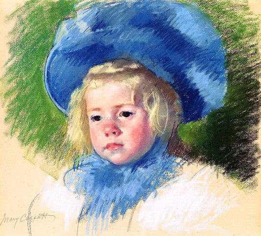  Mary Cassatt Head of Simone in a Large Plumes Hat, Looking Left - Canvas Print