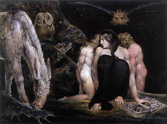  William Blake Hecate or the Three Fates - Canvas Print