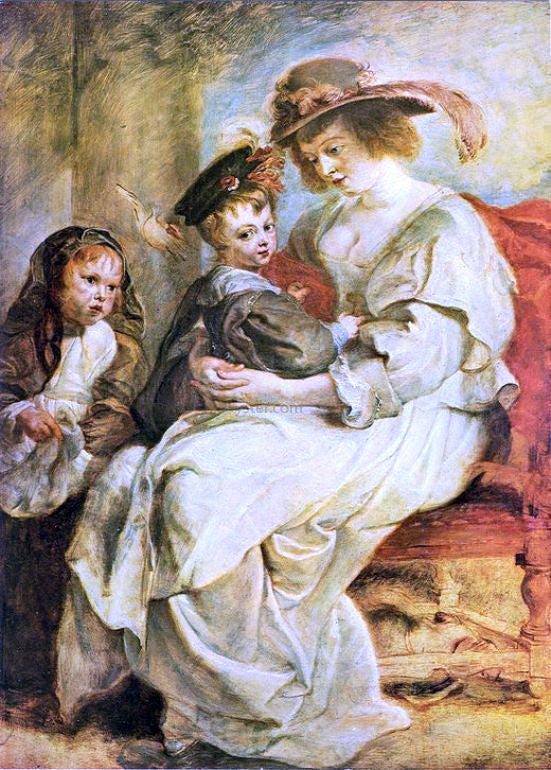  Peter Paul Rubens Helene Fourment with her Children - Canvas Print