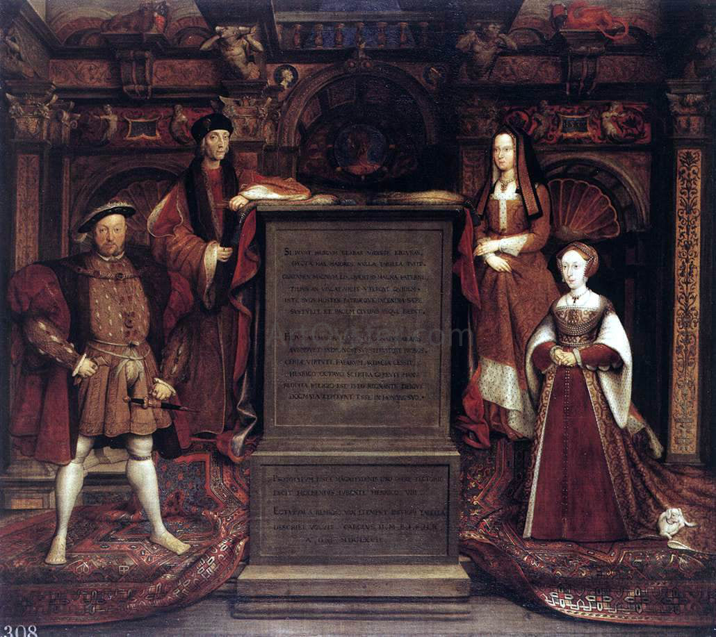  Remigius Van Leemput Henry VII, Elizabeth of York, Henry VIII, and Jane Seymour - Canvas Print